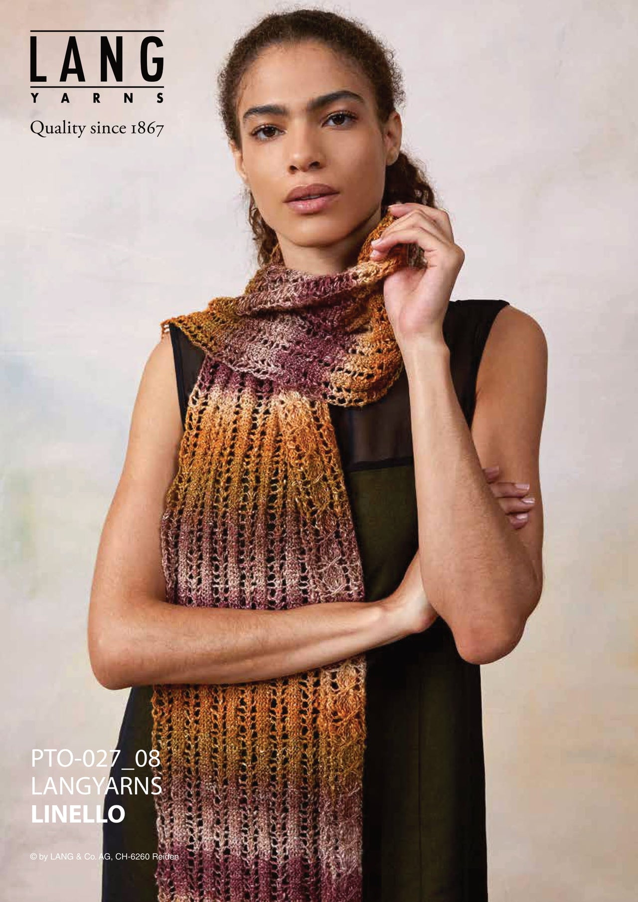 Lang PTO27-08 Scarf Knitting Pattern