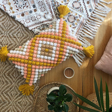 Saffron Diamonds Cushion