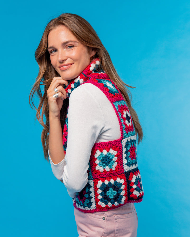 Paintbox Yarns Feel Good Granny Square Tank Crochet Pattern