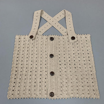 Buttoned up crochet tank top