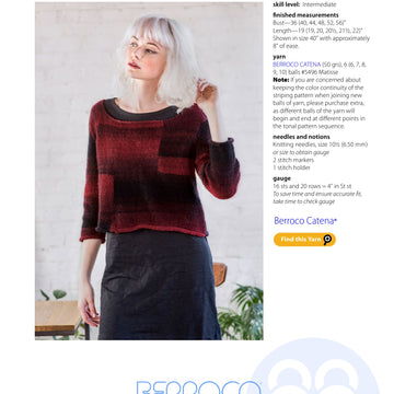 Berroco Garnet Star Jumper Knitting Pattern