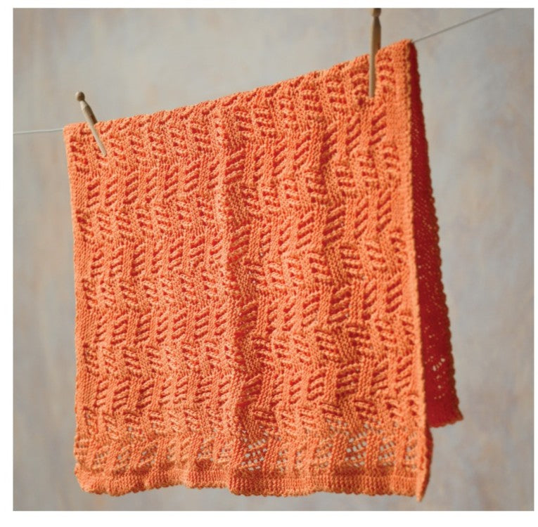 Valley Yarns Tilting Lace Blanket Knitting Pattern