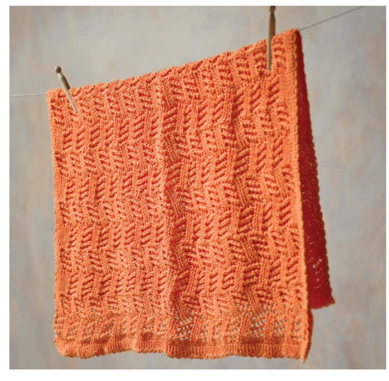 Valley Yarns Tilting Lace Blanket Knitting Pattern