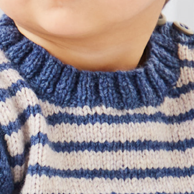 Sirdar Striped Pullover and Blanket Knitting Pattern