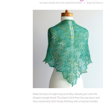 SweetGeorgia Twig Shawl Wrap Knitting Pattern