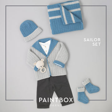 Paintbox Yarns Sailors Set Layette Knitting Pattern