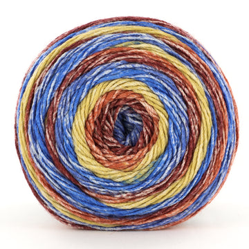 Blue, Mustard Yellow, Orange, Brown Red (4019)