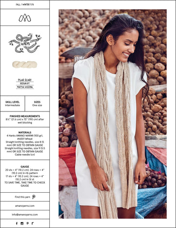 AMANO Pilar Scarf Knitting Pattern