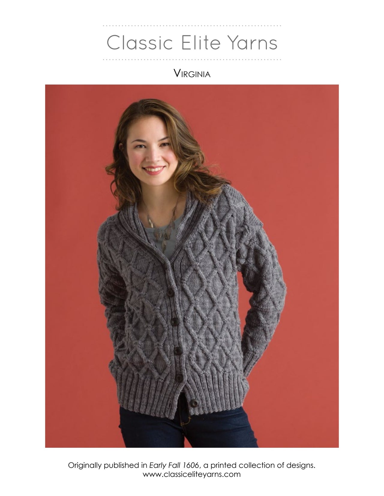 Classic Elite Yarns Virginia Cardigan Knitting Pattern