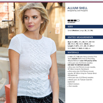 Stacy Charles Fine Yarns Allium Shell Knitting Pattern