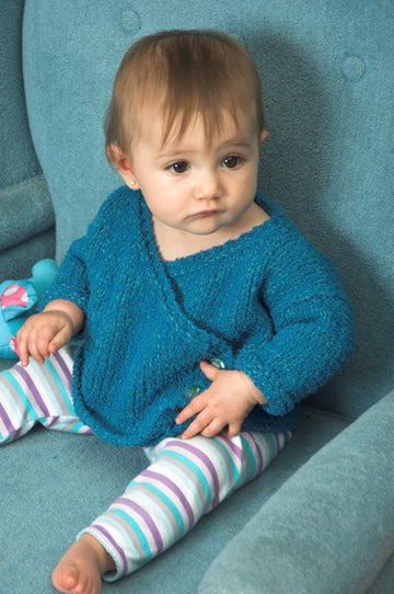 Baby Surplice Cardigan Knitting Pattern