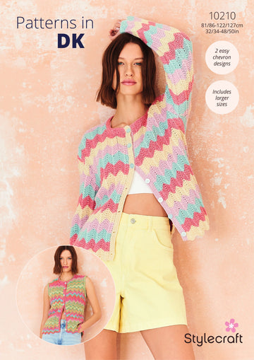 Cardigan & Waistcoat in Stylecraft Cotton Twist DK & Colour Burst DK PDF