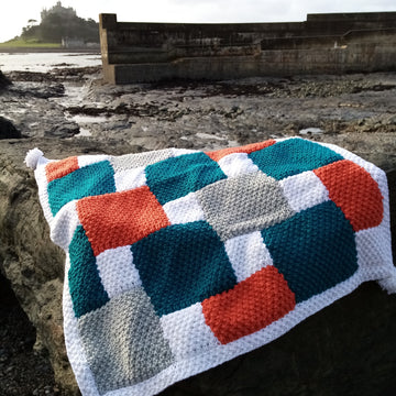Deramores Bright Geometric Blanket Knitting Pattern