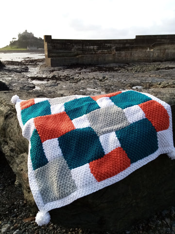 Deramores Bright Geometric Blanket Knitting Pattern