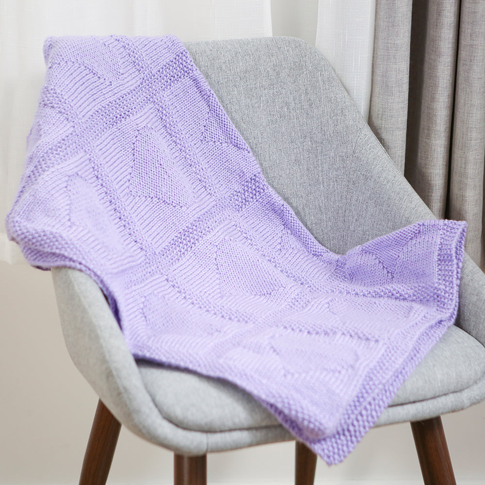Deramores Heart Motif Blanket Knitting Pattern