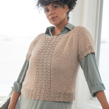 Berroco Essentials Elderflower Top Crochet Pattern