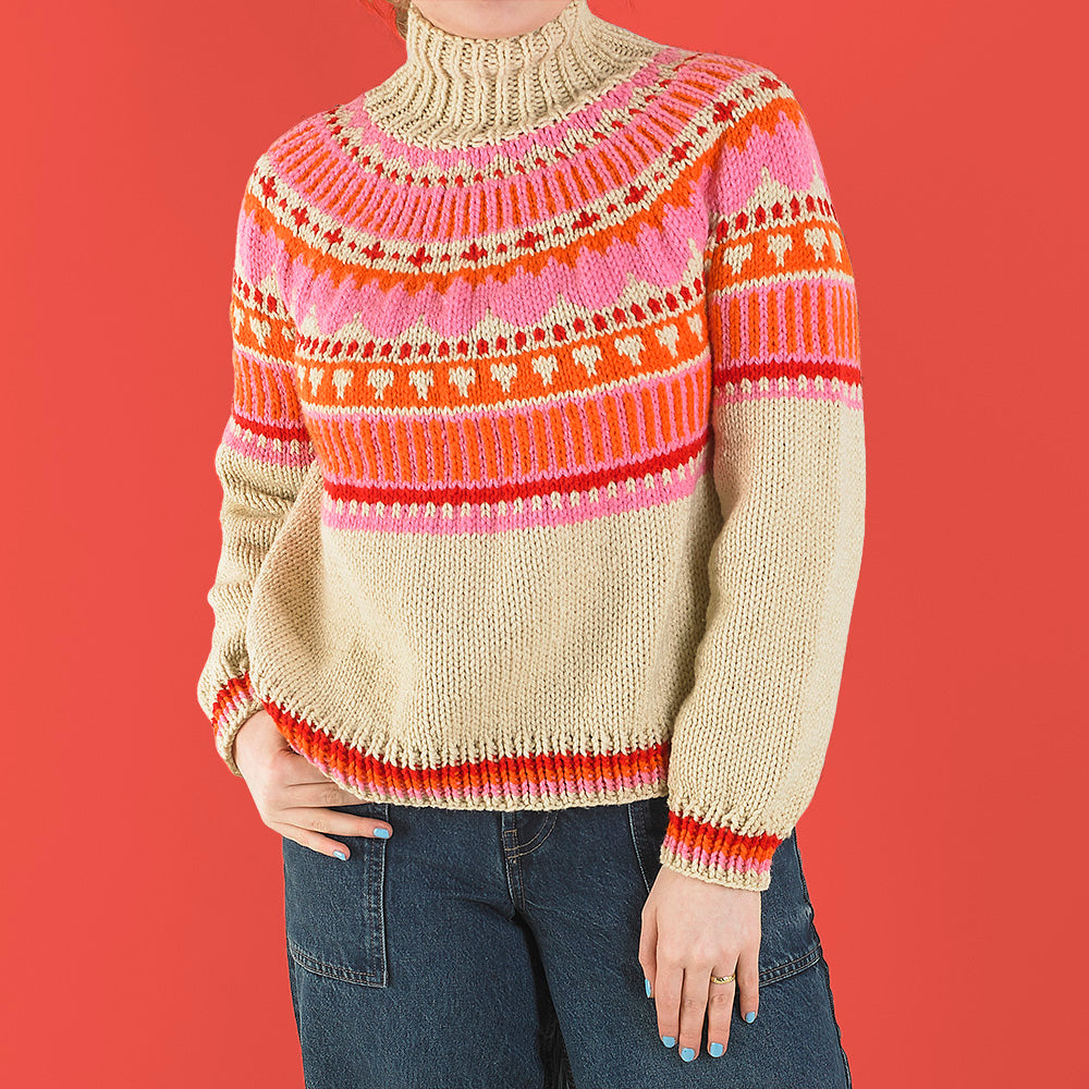 Paintbox Yarns Folk Flourish Sweater PDF