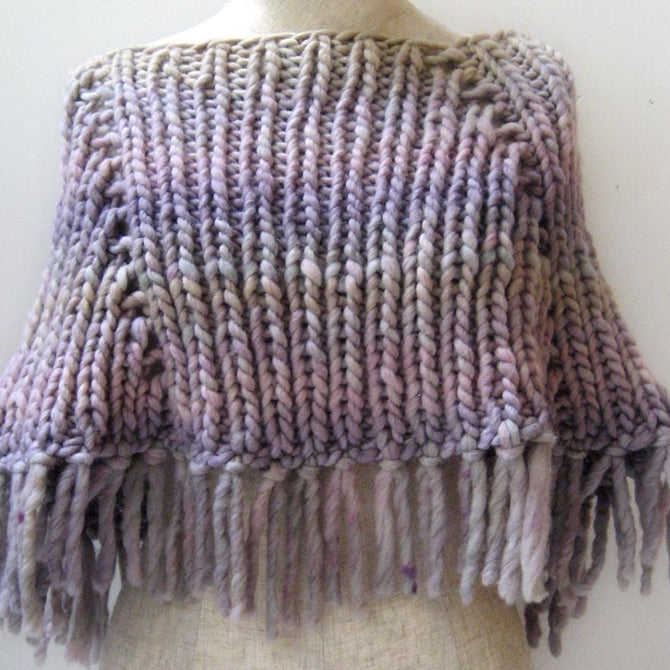 Freia Fine Handpaints Chalcedony Cape Knitting Pattern
