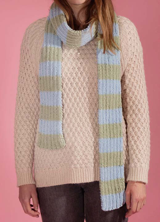 Paintbox Yarns Frosty Chunky Scarf Knitting Pattern