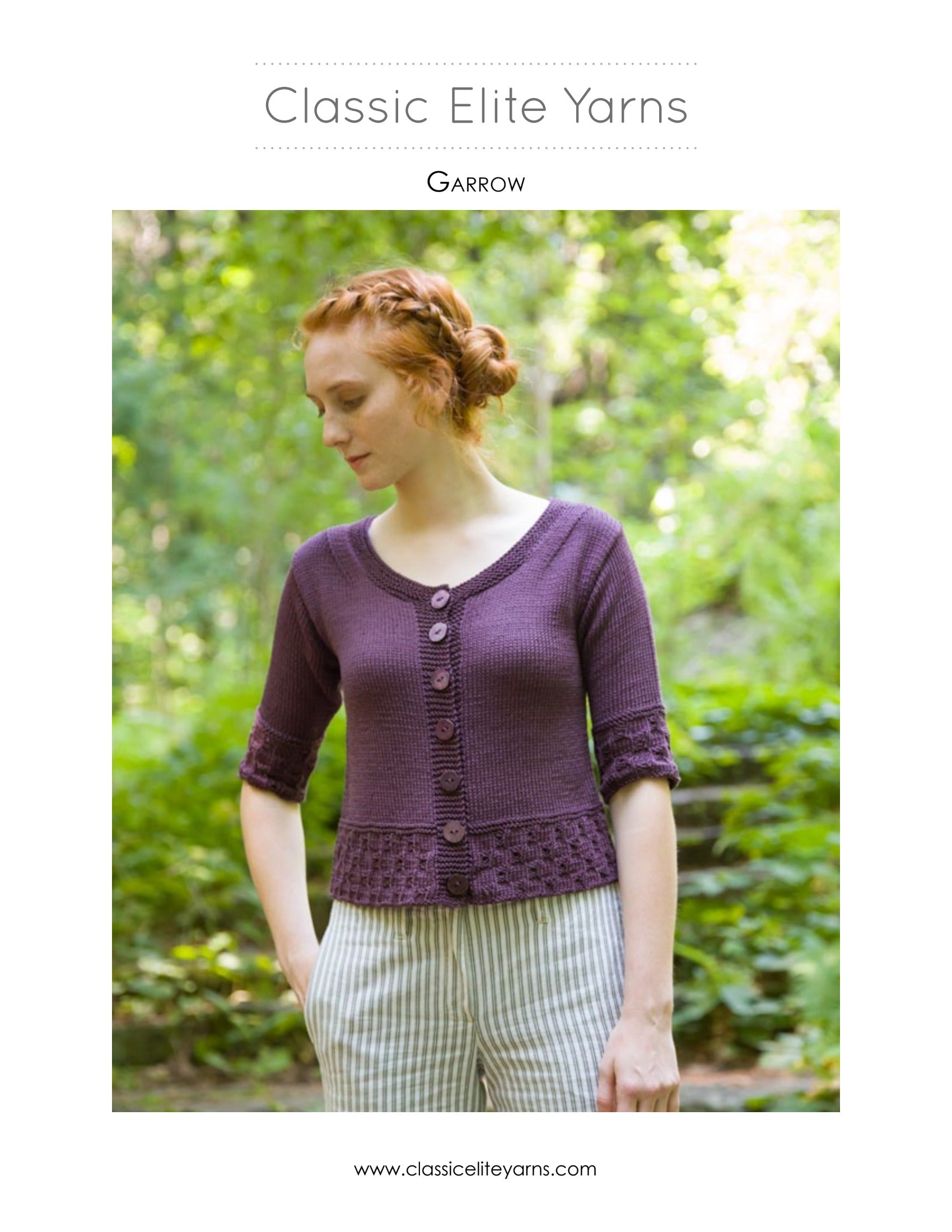 Classic Elite Yarns Garrow Cardigan Knitting Pattern