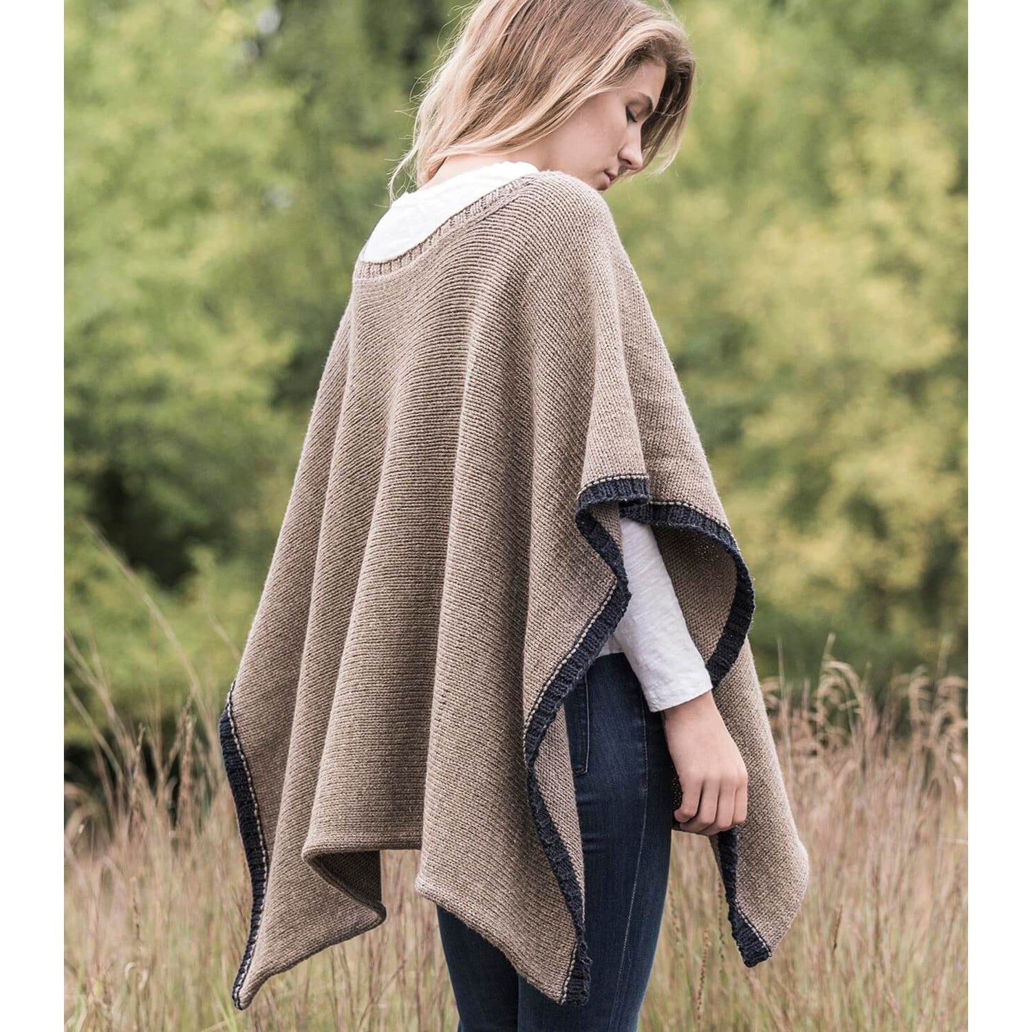 Blue Sky Fibers Big Splash Poncho Wrap Knitting Pattern