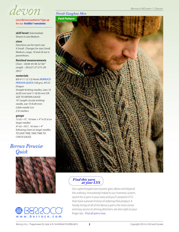 Berroco Devon Jumper Knitting Pattern