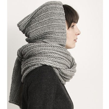 Blue Sky Fibers Breezy Point Hood Scarf Knitting Pattern