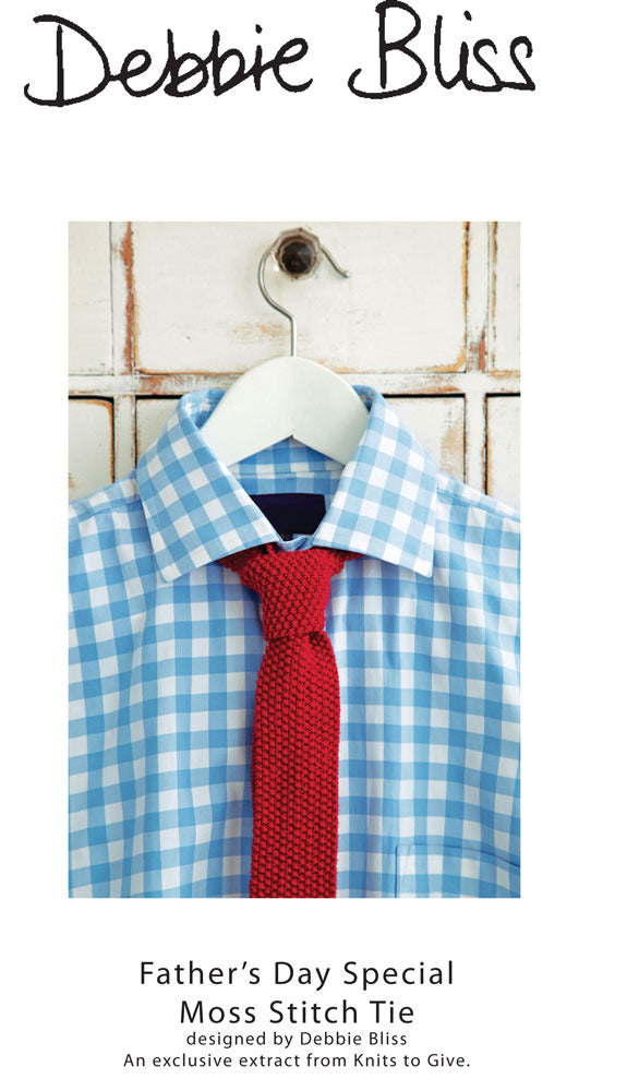 Debbie Bliss Father's Day Special Moss Stitch Tie PDF (Free)