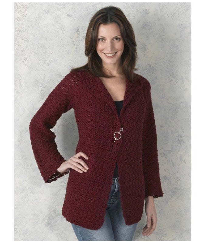 Valley Yarns Pomona Crocheted Cardigan Pattern Pattern