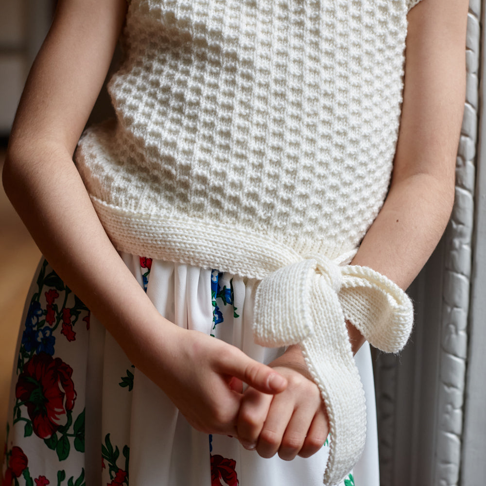 MillaMia Diana Tank With Tie Knitting Pattern