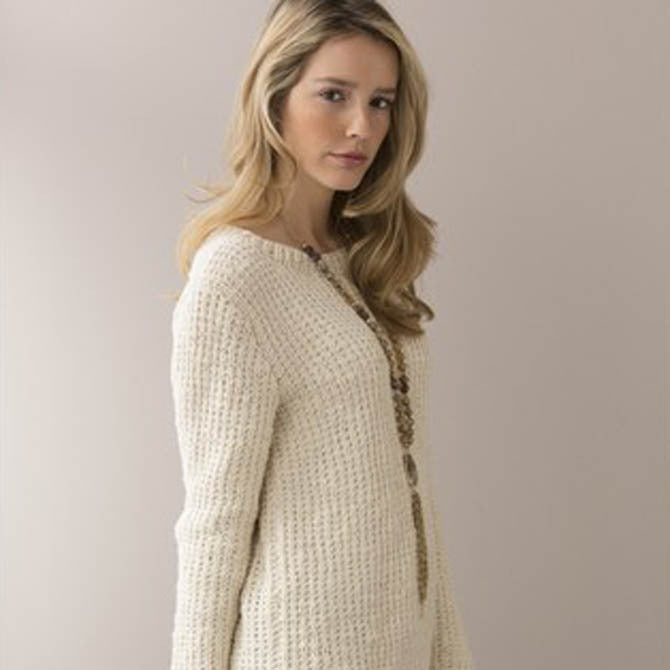 Tahki Yarns Vivacious Hi-Lo Pullover Knitting Pattern