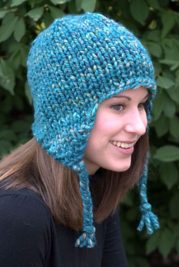 Plymouth Yarn Earflap Hat Knitting Pattern