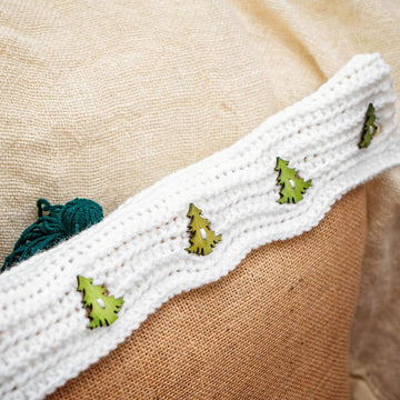 Tree Tassel Knit & Crochet Pillow