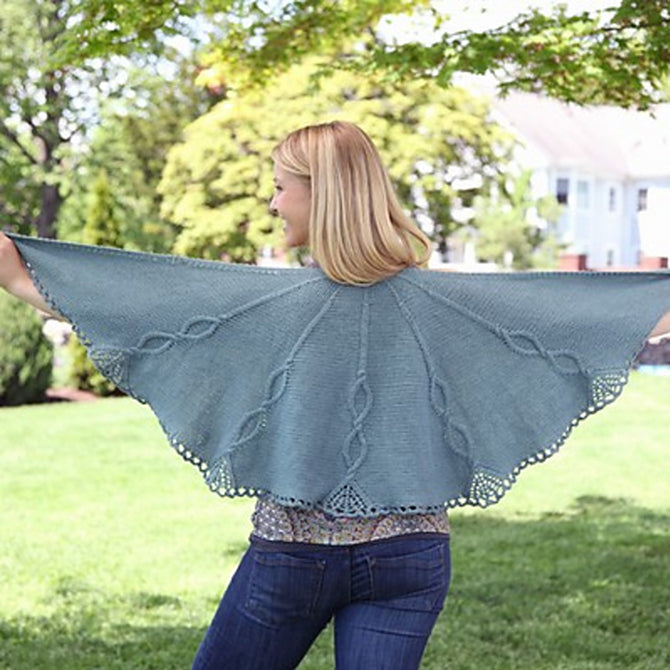 Valley Yarns Chandelier Shawl Knitting Pattern