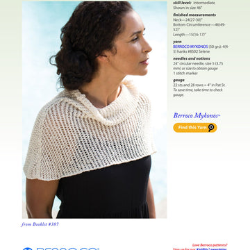 Berroco Azufral Cape Knitting Pattern