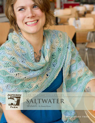Saltwater Shawl Wrap Knitting Pattern