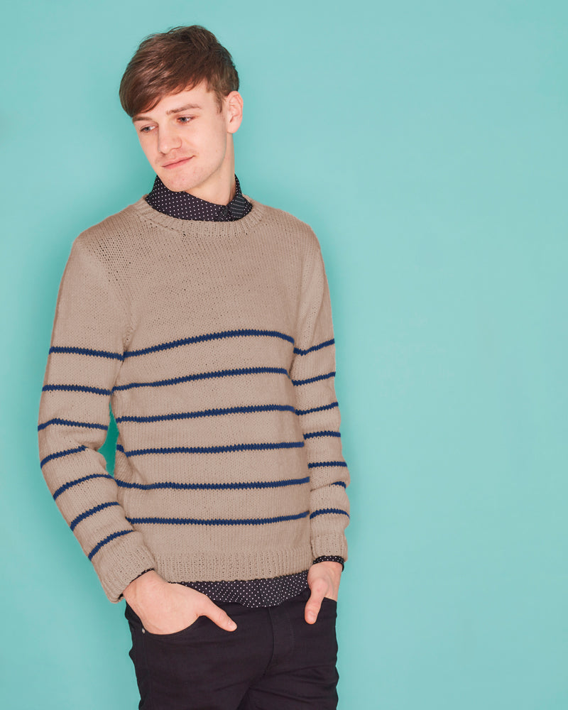 Paintbox Yarns Breton Mens Jumper Knitting Pattern