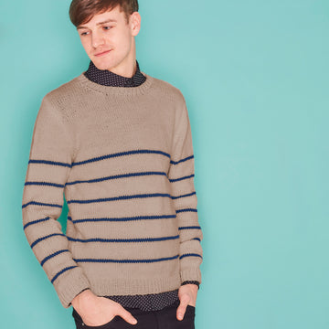Paintbox Yarns Breton Mens Jumper Knitting Pattern