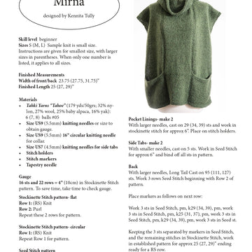 Wildflowerknits Mirna Cape Knitting Pattern