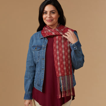 Valley Yarns #260 Taste of Burgundy Scarf