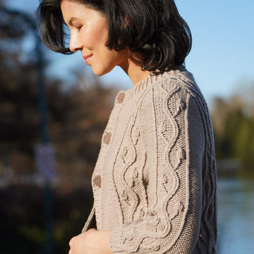 Cascade Yarns W Budded Vine Cardigan Knitting Pattern