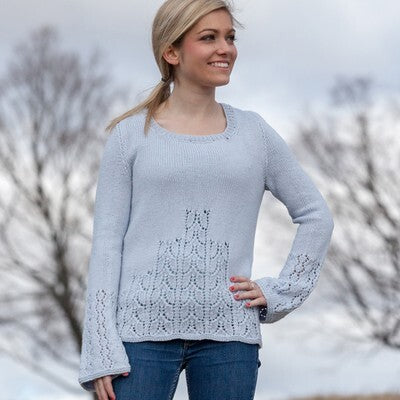 Valley Yarns Ascending Leaves Pullover Knitting Pattern