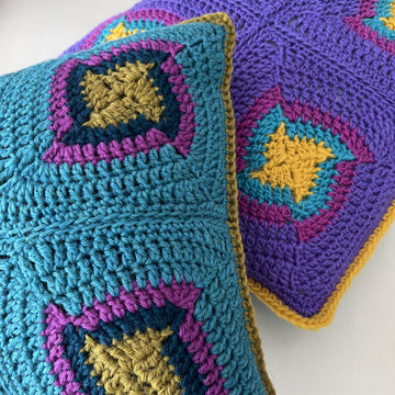 Swirly Squares Pillow