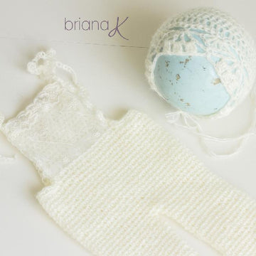 Lace Crochet Overall Set