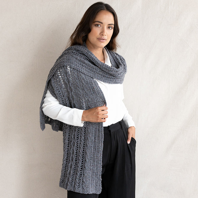 String Hazel Shawl Scarf Knitting Pattern