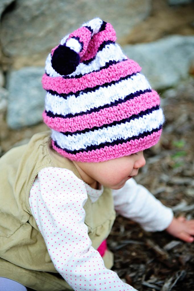 Textured Stripe Stocking Cap
