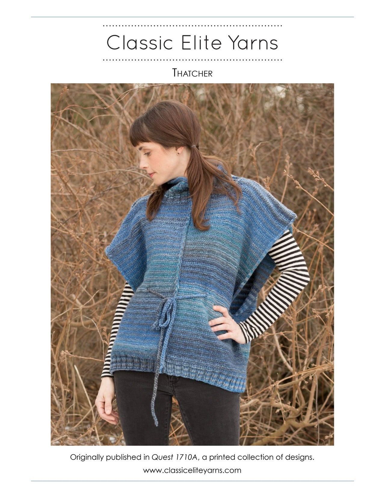 Classic Elite Yarns Thatcher Cape Knitting Pattern