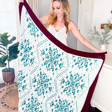 Snowflake Hexagon Mosaic Blanket