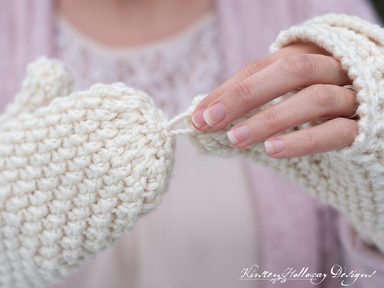 Double Seed Stitch Convertible Mittens