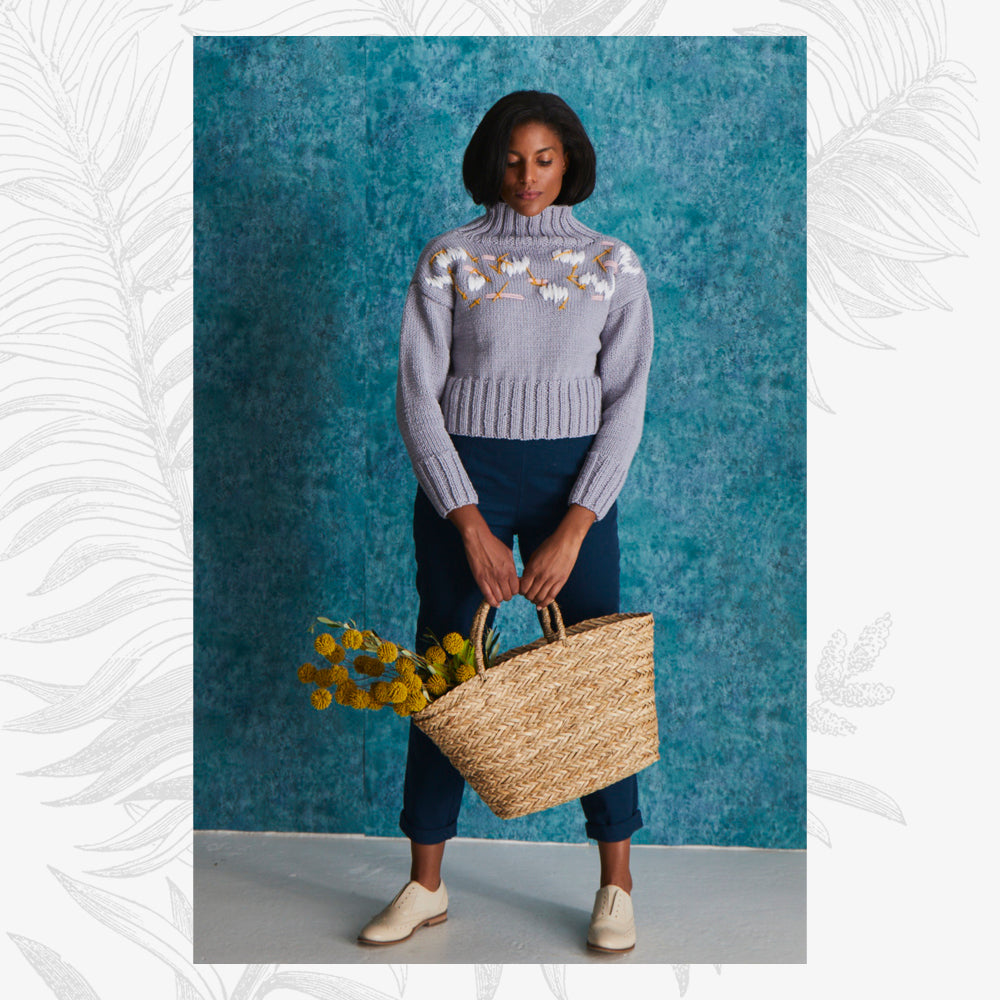Willow & Lark Abstract Embroidery Jumper Knitting Pattern